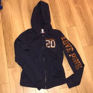 NFL Chicago Bears zip up hoodie by PINK. Size M